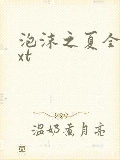 泡沫之夏全集txt