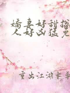 娇妻好甜总裁大人好凶猛免费小说