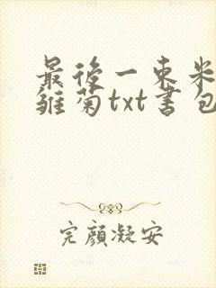 最后一束米迦勒雏菊txt书包网