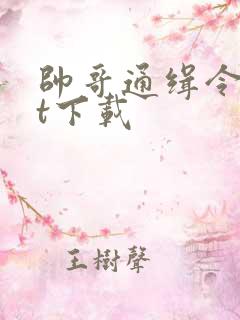 帅哥通缉令txt下载