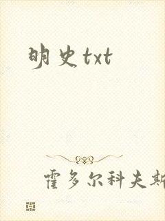 明史txt
