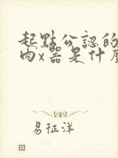 起点公认的三大肉x器是什么