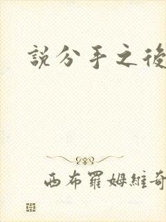说分手之后