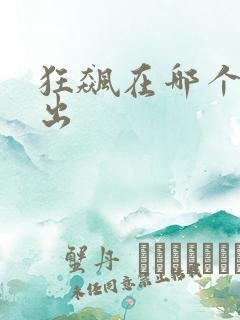 狂飙在哪个台播出