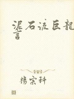 泥石流巨龙系谣言