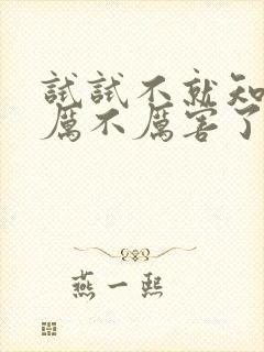 试试不就知道我厉不厉害了