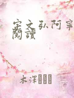 宇文弘阿宁全文阅读