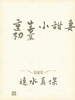 重生小甜妻 慕初晨
