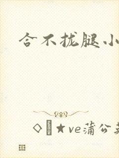 合不拢腿小说