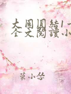 大团圆结1一6全文阅读小说