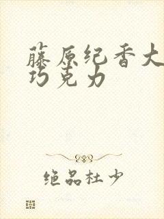 藤原纪香大战黑巧克力