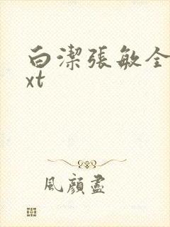 白洁张敏全集txt