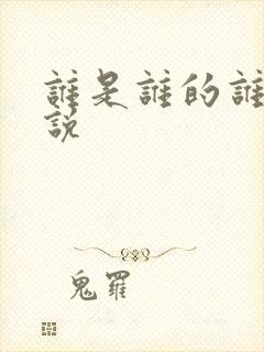 谁是谁的谁 小说