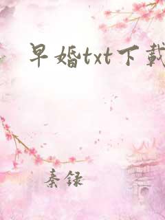 早婚txt下载