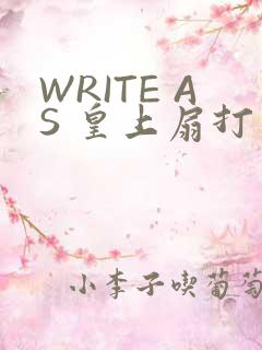 WRITE AS 皇上扇打