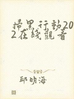 扫黑行动2022在线观看