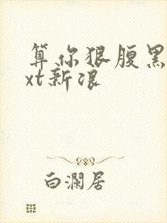 算你狠腹黑男txt新浪