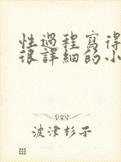 性过程写得很黄很详细的小说