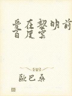 爱在黎明前降落百度云