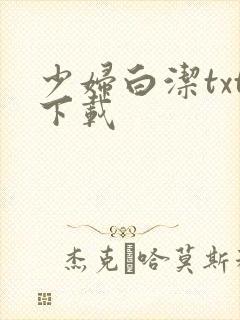少妇白洁txt下载