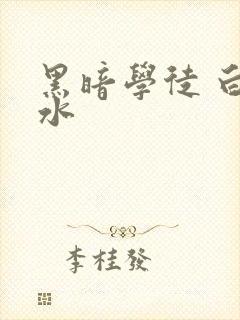 黑暗学徒 白开水