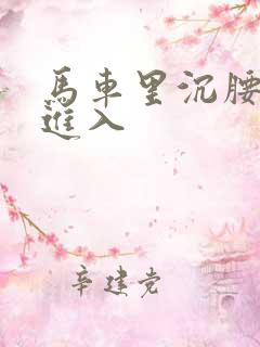 马车里沉腰缓缓进入