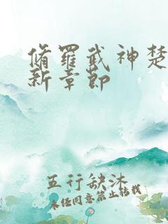 修罗武神楚枫最新章节