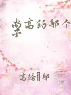 尚高的那个臭小子