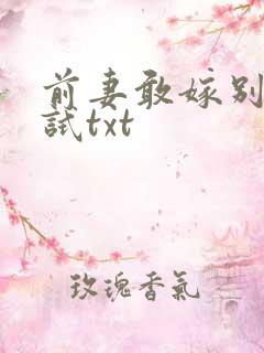 前妻敢嫁别人试试txt