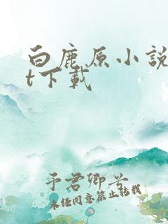 白鹿原小说txt下载