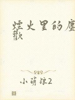 烟火里的尘埃郁欢