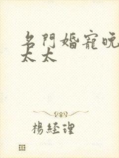 名门婚宠晚安赫太太