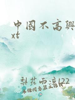 中国不高兴 txt