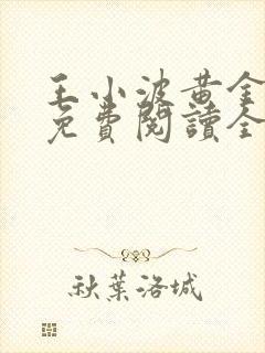 王小波黄金时代免费阅读全文