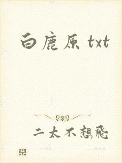 白鹿原 txt