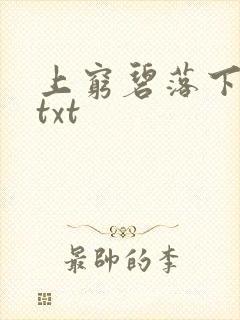 上穷碧落下黄泉txt