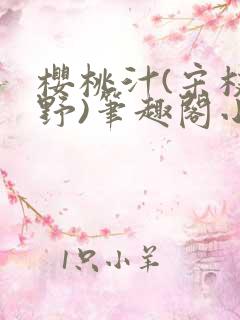 樱桃汁(宋枝江野)笔趣阁小说