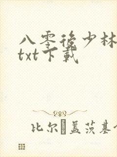 八零后少林方丈txt下载