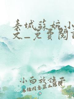 秦城苏婉小说全文_免费阅读最新