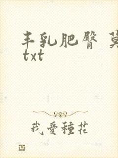 丰乳肥臀 莫言 txt