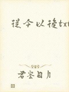 从今以后txt