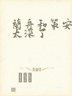 兰舟和策安肉 太深了