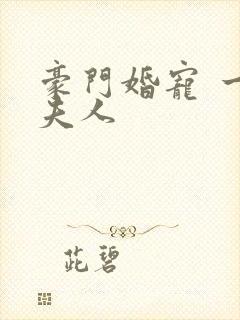 豪门婚宠 一品夫人