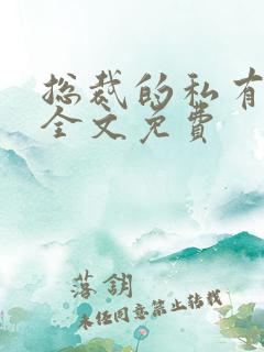 总裁的私有宝贝全文免费