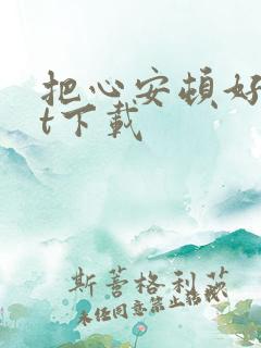 把心安顿好txt下载