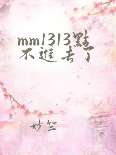 mm1313点不进去了