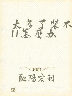 太多了装不下h11怎么办