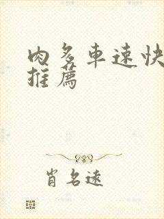 肉多车速快的书推荐