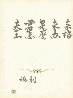 夫君是未来大魔王怎么办格格党