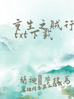 重生之贼行天下 txt下载